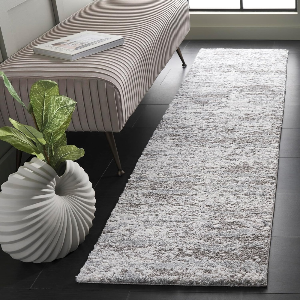 image:imageSAFAVIEH Century Collection Area Rug  67 x 9 Ivory amp Beige Modern Abstract Design NonShedding amp Easy Care Ideal for High Traffic Areas in Living Room Bedroom CTY350BGreyIvory