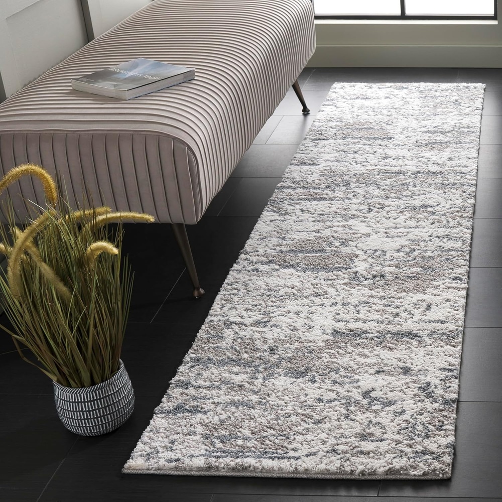 image:imageSAFAVIEH Century Collection Area Rug 67 x 9 Ivory amp Beige Modern Abstract Design NonShedding amp Easy Care Ideal for High Traffic Areas in Living Room Bedroom CTY350BGreyNavy