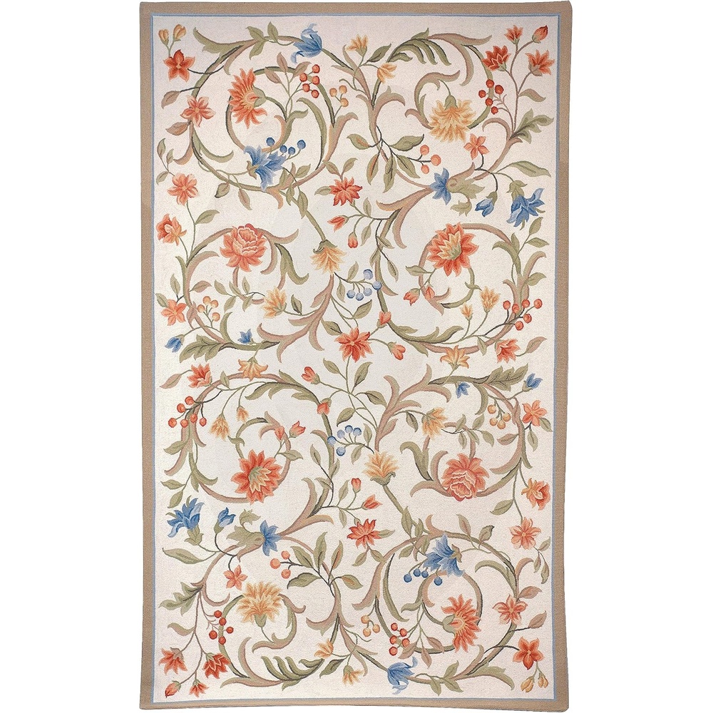 image:imageSAFAVIEH Chelsea Collection Area Rug 9 x 12 Ivory HandHooked French Country Wool Ideal for High Traffic Areas in Living Room Bedroom HK248AIvory