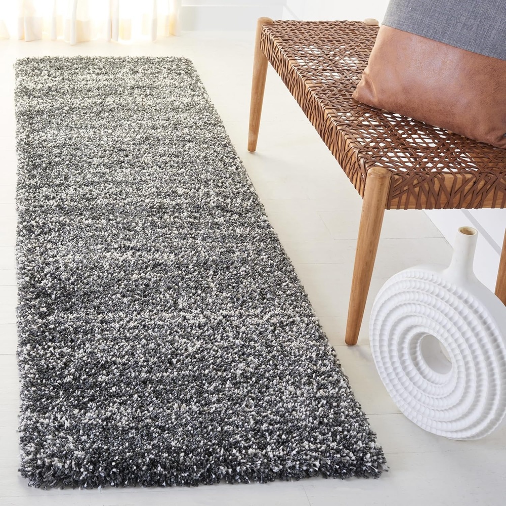 image:imageSAFAVIEH Hudson Shag Collection Area Rug 10 x 14 Ivory amp Grey Modern Abstract Design NonShedding amp Easy Care 2inch Thick Ideal for High Traffic Areas in Living Room Bedroom SGH295BDark GreyIvory