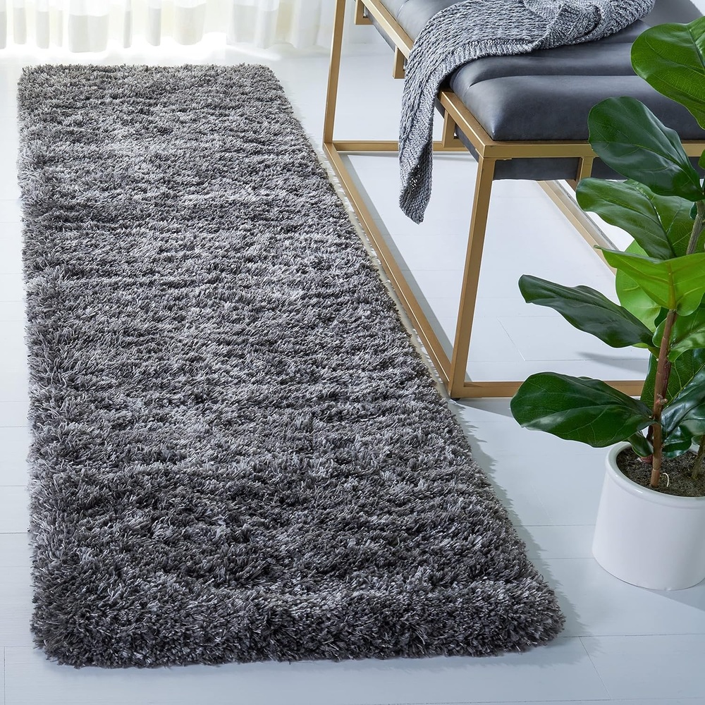 image:imageSAFAVIEH Iceland Shag Collection Area Rug 9 x 12 Dark Grey amp Ivory Modern Design NonShedding amp Easy Care 26inch Thick Ideal for High Traffic Areas in Living Room Bedroom ISG511HDark GreyIvory