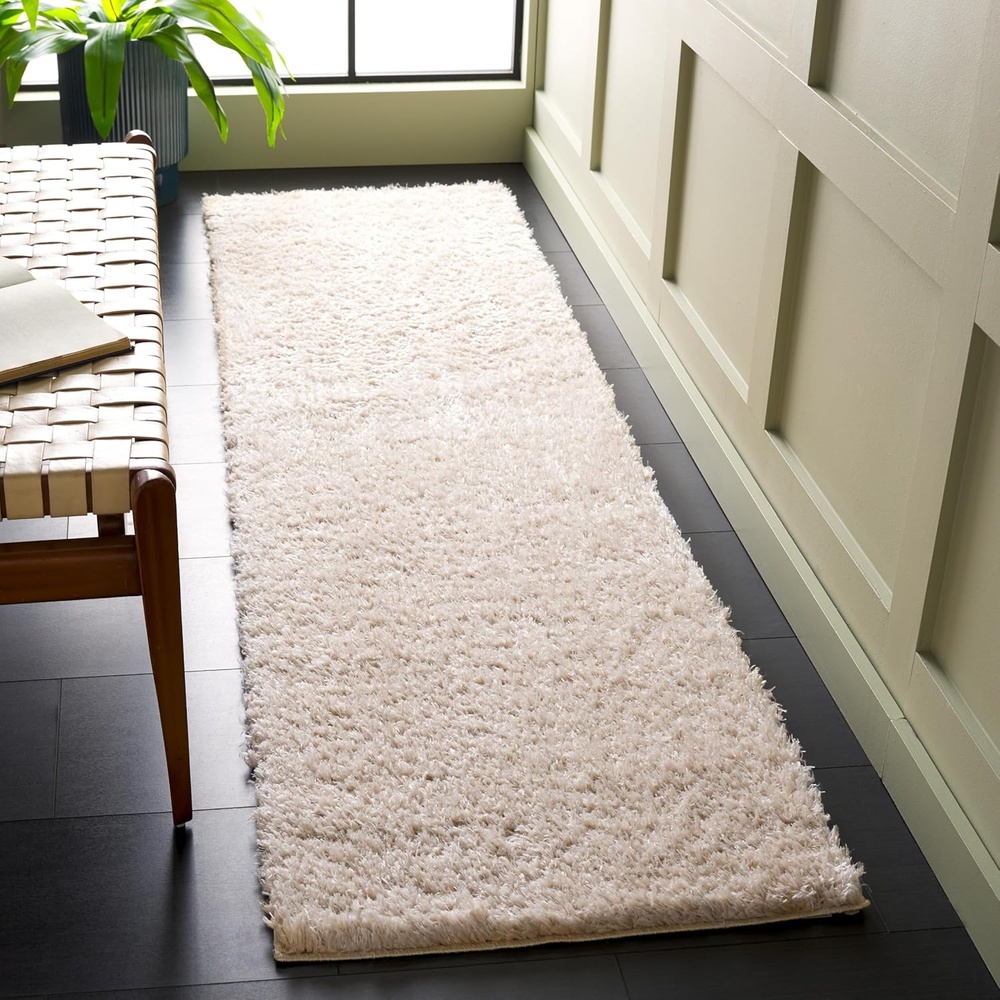 image:imageSAFAVIEH Lindsay Shag Collection Area Rug 9 x 12 Beige Modern Design 2inch Thick Ideal for the Living Room Dining Bedroom LNS560BBeige