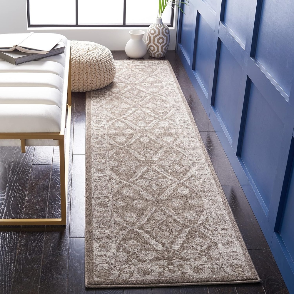 image:imageSAFAVIEH Sofia Collection Area Rug 9 x 12 Blue amp Beige Vintage Oriental Distressed Design NonShedding amp Easy Care Ideal for High Traffic Areas in Living Room Bedroom SOF378CTanBeige