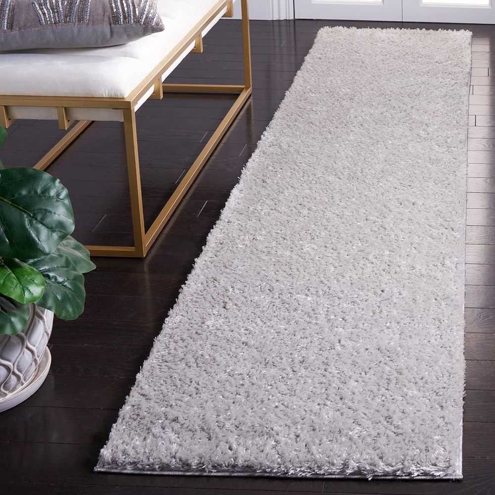 image:imageSAFAVIEH Tahoe Shag Collection Area Rug 9 x 12 Beige Solid Design NonShedding amp Easy Care 12inch Thick Ideal for High Traffic Areas in Living Room Bedroom THO670BLight Grey