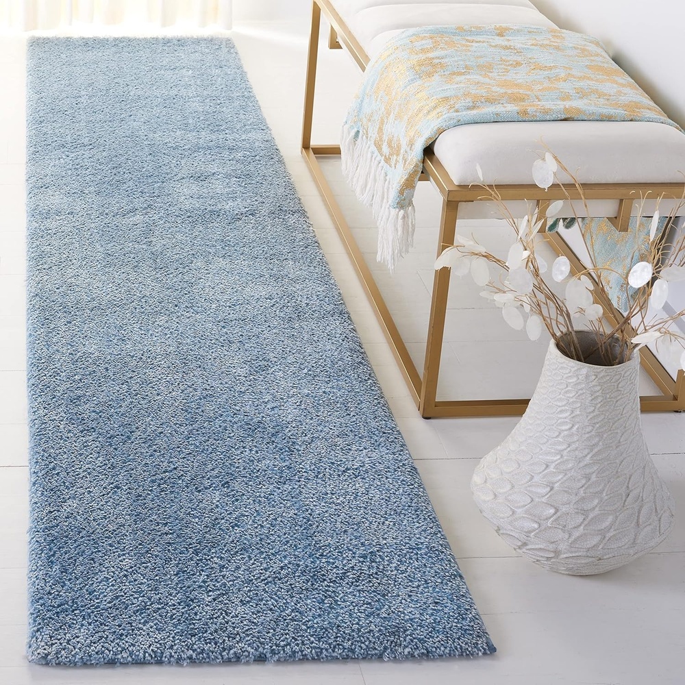 image:imageSAFAVIEH Tahoe Shag Collection Area Rug 9 x 12 Beige Solid Design NonShedding amp Easy Care 12inch Thick Ideal for High Traffic Areas in Living Room Bedroom THO670BBlue