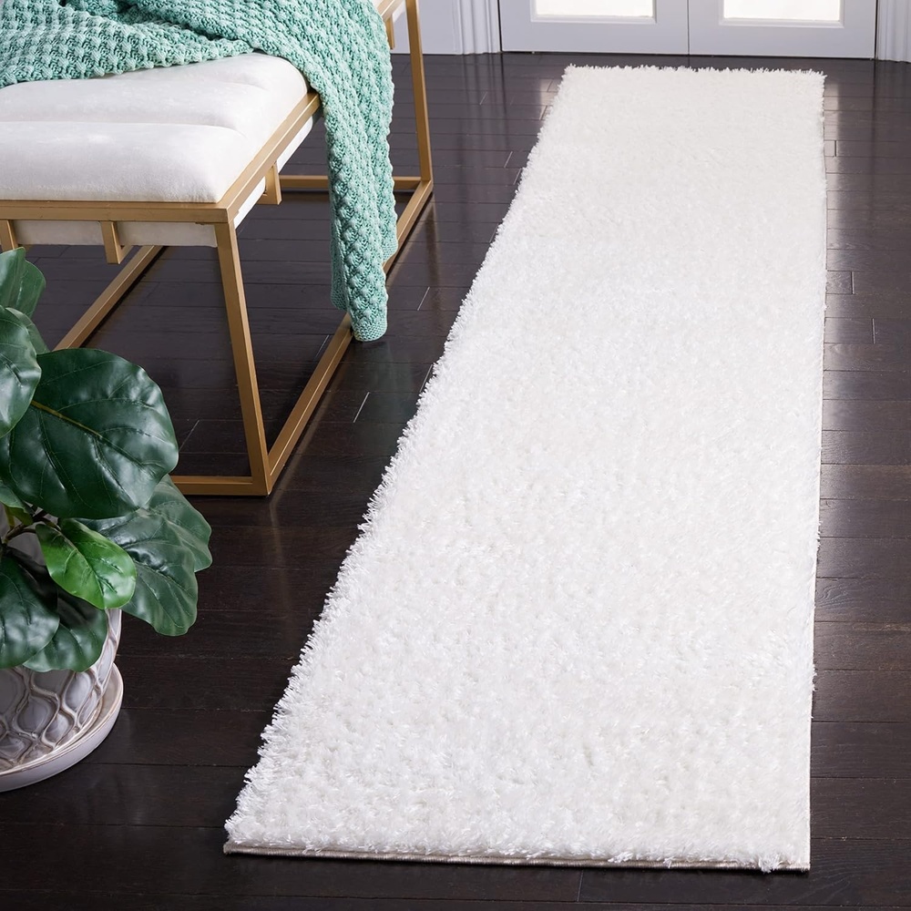 image:imageSAFAVIEH Tahoe Shag Collection Area Rug 9 x 12 Beige Solid Design NonShedding amp Easy Care 12inch Thick Ideal for High Traffic Areas in Living Room Bedroom THO670BWhite