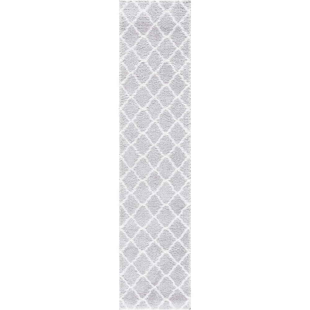 image:imageSAFAVIEH Tahoe Shag Collection Area Rug 9 x 12 Black amp White Trellis Design NonShedding amp Easy Care 12inch Thick Ideal for High Traffic Areas in Living Room Bedroom THO675ZLight GreyWhite