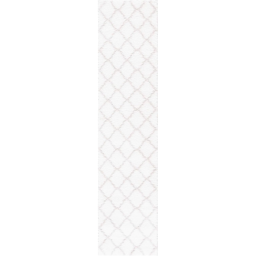 image:imageSAFAVIEH Tahoe Shag Collection Area Rug 9 x 12 Black amp White Trellis Design NonShedding amp Easy Care 12inch Thick Ideal for High Traffic Areas in Living Room Bedroom THO675ZWhiteSilver