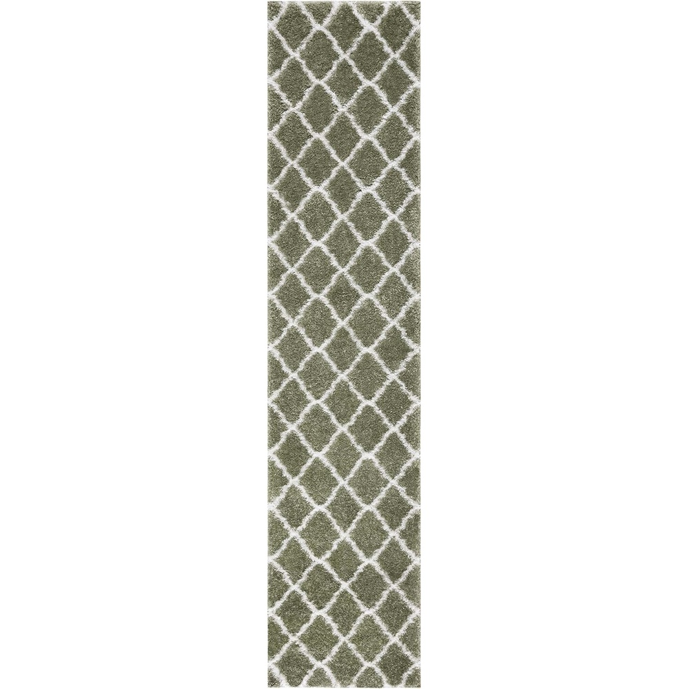 image:imageSAFAVIEH Tahoe Shag Collection Area Rug 9 x 12 Black amp White Trellis Design NonShedding amp Easy Care 12inch Thick Ideal for High Traffic Areas in Living Room Bedroom THO675ZSageWhite
