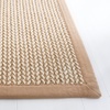 SAFAVIEH Area Rug 10×14 – Natural Fiber Collection – Large – Beige, Sisal & Wool, Woven Design with Border (NF475B)(Beige)