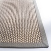 SAFAVIEH Area Rug 10×14 – Natural Fiber Collection – Large – Beige, Sisal & Wool, Woven Design with Border (NF475B)(Grey)
