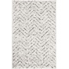 SAFAVIEH Area Rug 8×10 – Adirondack Collection – Large – Ivory & Charcoal, Chevron Pattern, Non-Shedding & Easy Cleaning, Ideal for Living Room, Bedroom, Office, Dining Space (ADR104N)(Ivory/Charcoal)