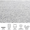 SAFAVIEH Area Rug 8×10 – Adirondack Collection – Large – Ivory & Charcoal, Chevron Pattern, Non-Shedding & Easy Cleaning, Ideal for Living Room, Bedroom, Office, Dining Space (ADR104N)(Ivory/Charcoal)
