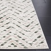 SAFAVIEH Area Rug 8×10 – Adirondack Collection – Large – Ivory & Charcoal, Chevron Pattern, Non-Shedding & Easy Cleaning, Ideal for Living Room, Bedroom, Office, Dining Space (ADR104N)(Ivory/Dark Green)