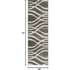 SAFAVIEH Area Rug 8×10 – Adirondack Collection – Large – Sage & Cream, Modern Wave Design, Non-Shedding & Easy to Clean, Ideal for Living Room, Bedroom, Dining Space (ADR125X)(Dark Green/Ivory)