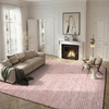 SAFAVIEH Area Rug 8×10 – Aspen Shag Collection – Large – White & Beige, Handmade Wool, 1-inch Thick Ideal for Living Room, Bedroom, Office, Dining Space (SG640A)(Pink)