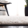 SAFAVIEH Area Rug 8×10 – Aspen Shag Collection – Large – White & Beige, Handmade Wool, 1-inch Thick Ideal for Living Room, Bedroom, Office, Dining Space (SG640A)(White/Beige)