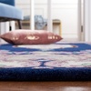 SAFAVIEH Area Rug 8×10 – Bellagio Collection – Large – Blue & Pink, Handmade Wool, Medallion Design, Ideal for Living Room, Bedroom, Office, Dining Space (BLG535M)(Navy/Ivory)
