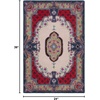 SAFAVIEH Area Rug 8×10 – Bellagio Collection – Large – Blue & Pink, Handmade Wool, Medallion Design, Ideal for Living Room, Bedroom, Office, Dining Space (BLG535M)(Ivory/Pink)