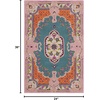 SAFAVIEH Area Rug 8×10 – Bellagio Collection – Large – Blue & Pink, Handmade Wool, Medallion Design, Ideal for Living Room, Bedroom, Office, Dining Space (BLG535M)(Blue/Pink)