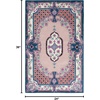 SAFAVIEH Area Rug 8×10 – Bellagio Collection – Large – Blue & Pink, Handmade Wool, Medallion Design, Ideal for Living Room, Bedroom, Office, Dining Space (BLG535M)(Pink/Ivory)