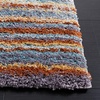 SAFAVIEH Area Rug 8×10 – Berber Shag Collection – Large – Blue Rust & Ivory, Modern Design, Non-Shedding & Easy Cleaning, Plush Thick Pile, Ideal for Living Room, Bedroom, Dining Space (BER571A)(Blue Rust/Ivory)