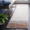 SAFAVIEH Area Rug 8×10 – Berber Shag Collection – Large – Blue Rust & Ivory, Modern Design, Non-Shedding & Easy Cleaning, Plush Thick Pile, Ideal for Living Room, Bedroom, Dining Space (BER571A)(Blue Rust/Ivory)