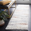SAFAVIEH Area Rug 8×10 – Berber Shag Collection – Large – Blue Rust & Ivory, Modern Design, Non-Shedding & Easy Cleaning, Plush Thick Pile, Ideal for Living Room, Bedroom, Dining Space (BER581A)(Blue Rust/Ivory)