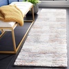 SAFAVIEH Area Rug 8×10 – Berber Shag Collection – Large – Grey & Light Grey, Modern Design, Non-Shedding & Easy Cleaning, Plush Thick Pile, Ideal for Living Room, Bedroom, Dining Space (BER541F)(Blue Rust/Ivory)