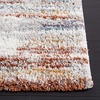 SAFAVIEH Area Rug 8×10 – Berber Shag Collection – Large – Grey & Light Grey, Modern Design, Non-Shedding & Easy Cleaning, Plush Thick Pile, Ideal for Living Room, Bedroom, Dining Space (BER541F)(Blue Rust/Ivory)