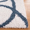 SAFAVIEH Area Rug 8×10 – Calico Shag Collection – Large – Ivory & Blue, Modern Design, Non-Shedding & Easy Cleaning, Ultra Plush Thick Pile, Ideal for Living Room, Bedroom, Dining Space (CLC118A)(Ivory/Blue)