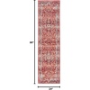 SAFAVIEH Area Rug 8×10 – Charleston Collection – Large – Navy & Creme, Oriental Distressed Design, Non-Shedding & Easy Cleaning, Ideal for Living Room, Bedroom, Office, Dining Space (CHL411N)(Red/Ivory)