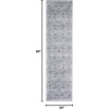 SAFAVIEH Area Rug 8×10 – Charleston Collection – Large – Navy & Creme, Oriental Distressed Design, Non-Shedding & Easy Cleaning, Ideal for Living Room, Bedroom, Office, Dining Space (CHL411N)(Grey/Dark Grey)