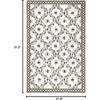 SAFAVIEH Area Rug 8×10 – Chelsea Collection – Large – Ivory & Green, Hand-Hooked Wool, French Country Design, Ideal for Living Room, Bedroom, Office, Dining Space (HK55A)(Ivory/Light Blue)