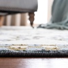 SAFAVIEH Area Rug 8×10 – Chelsea Collection – Large – Ivory & Green, Hand-Hooked Wool, French Country Design, Ideal for Living Room, Bedroom, Office, Dining Space (HK55A)(Ivory/Light Blue)