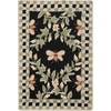 SAFAVIEH Area Rug 8×10 – Chelsea Collection – Large – Ivory & Green, Hand-Hooked Wool, French Country Design, Ideal for Living Room, Bedroom, Office, Dining Space (HK55A)(Black)