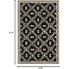 SAFAVIEH Area Rug 8×10 – Chelsea Collection – Large – Ivory & Green, Hand-Hooked Wool, French Country Design, Ideal for Living Room, Bedroom, Office, Dining Space (HK55A)(Black)