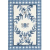 SAFAVIEH Area Rug 8×10 – Chelsea Collection – Large – Ivory & Green, Hand-Hooked Wool, French Country Design, Ideal for Living Room, Bedroom, Office, Dining Space (HK55A)(Ivory/Blue)