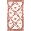 SAFAVIEH Area Rug 8×10 – Chelsea Collection – Large – Ivory & Green, Hand-Hooked Wool, French Country Design, Ideal for Living Room, Bedroom, Office, Dining Space (HK55A)(Ivory/Rose)