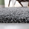 SAFAVIEH Area Rug 8×10 – Evolution Shag Collection – Large – Grey, Solid Design, Non-Shedding & Easy Cleaning, Ultra Plush Thick Pile, Ideal for Living Room, Bedroom, Dining Space (EVO520F)(Dark Grey)