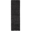 SAFAVIEH Area Rug 8×10 – Evolution Shag Collection – Large – Grey, Solid Design, Non-Shedding & Easy Cleaning, Ultra Plush Thick Pile, Ideal for Living Room, Bedroom, Dining Space (EVO520F)(Charcoal)