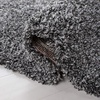 SAFAVIEH Area Rug 8×10 – Evolution Shag Collection – Large – Grey, Solid Design, Non-Shedding & Easy Cleaning, Ultra Plush Thick Pile, Ideal for Living Room, Bedroom, Dining Space (EVO520F)(Dark Grey)