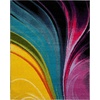 SAFAVIEH Area Rug 8×10 – Fiesta Shag Collection – Large – Multi, Modern Abstract Design, Non-Shedding & Easy Cleaning, Ideal for Living Room, Bedroom, Dining Space (FSG372M)