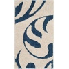 SAFAVIEH Area Rug 8×10 – Florida Shag Collection – Large – Cream & Blue, Scroll Design, Non-Shedding & Easy Cleaning, Plush Thick Pile, Ideal for Living Room, Bedroom, Dining Space (SG468-1165)(Cream/Blue)
