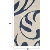 SAFAVIEH Area Rug 8×10 – Florida Shag Collection – Large – Cream & Blue, Scroll Design, Non-Shedding & Easy Cleaning, Plush Thick Pile, Ideal for Living Room, Bedroom, Dining Space (SG468-1165)(Cream/Blue)