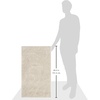 SAFAVIEH Area Rug 8×10 – Florida Shag Collection – Large – Cream & Blue, Scroll Design, Non-Shedding & Easy Cleaning, Plush Thick Pile, Ideal for Living Room, Bedroom, Dining Space (SG468-1165)(Creme)