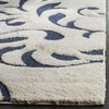 SAFAVIEH Area Rug 8×10 – Florida Shag Collection – Large – Cream & Blue, Scroll Design, Non-Shedding & Easy Cleaning, Plush Thick Pile, Ideal for Living Room, Bedroom, Dining Space (SG468-1165)(Cream/Blue)