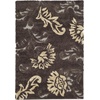 SAFAVIEH Area Rug 8×10 – Florida Shag Collection – Large – Dark Brown & Smoke, Floral Pattern, Non-Shedding & Easy Cleaning, Plush Thick Pile, Ideal for Living Room, Bedroom, Dining Space (SG463-2879)