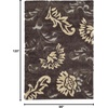 SAFAVIEH Area Rug 8×10 – Florida Shag Collection – Large – Dark Brown & Smoke, Floral Pattern, Non-Shedding & Easy Cleaning, Plush Thick Pile, Ideal for Living Room, Bedroom, Dining Space (SG463-2879)