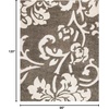 SAFAVIEH Area Rug 8×10 – Florida Shag Collection – Large – Smoke & Beige, Floral Design, Non-Shedding & Easy Cleaning, Plush Thick Pile, Ideal for Living Room, Bedroom, Dining Space (SG458-7913)